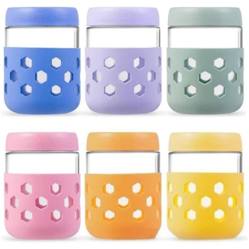 Meal Prep Oatmeal - B08B-Glass Jars With Airtight Lids, Wide-Mouth