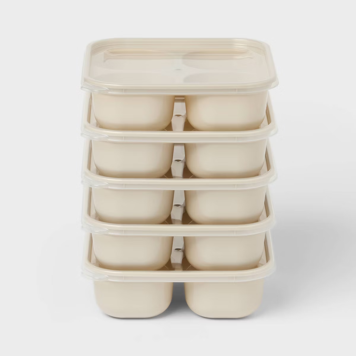 Meal Prep Oatmeal - 10pc Set of 5 Plastic Divided