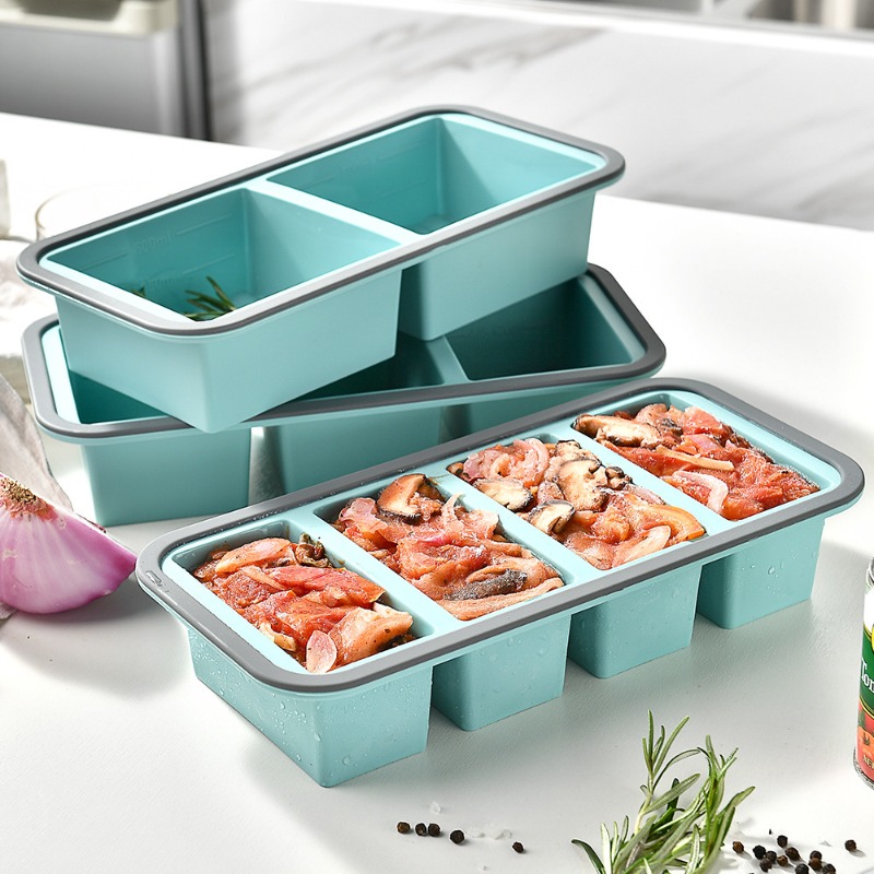 Meal Prep Oatmeal - Large Ice Cube Freezer Molds-Soup,Silicone Freezer