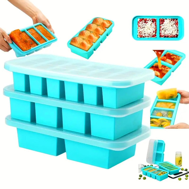 Meal Prep Oatmeal - Silicone Freezing Mold Gift Set, Includes