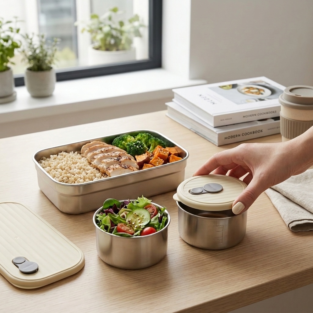 Meal Prep Kinder - Microwave Safe 304 Stainless Steel Bento