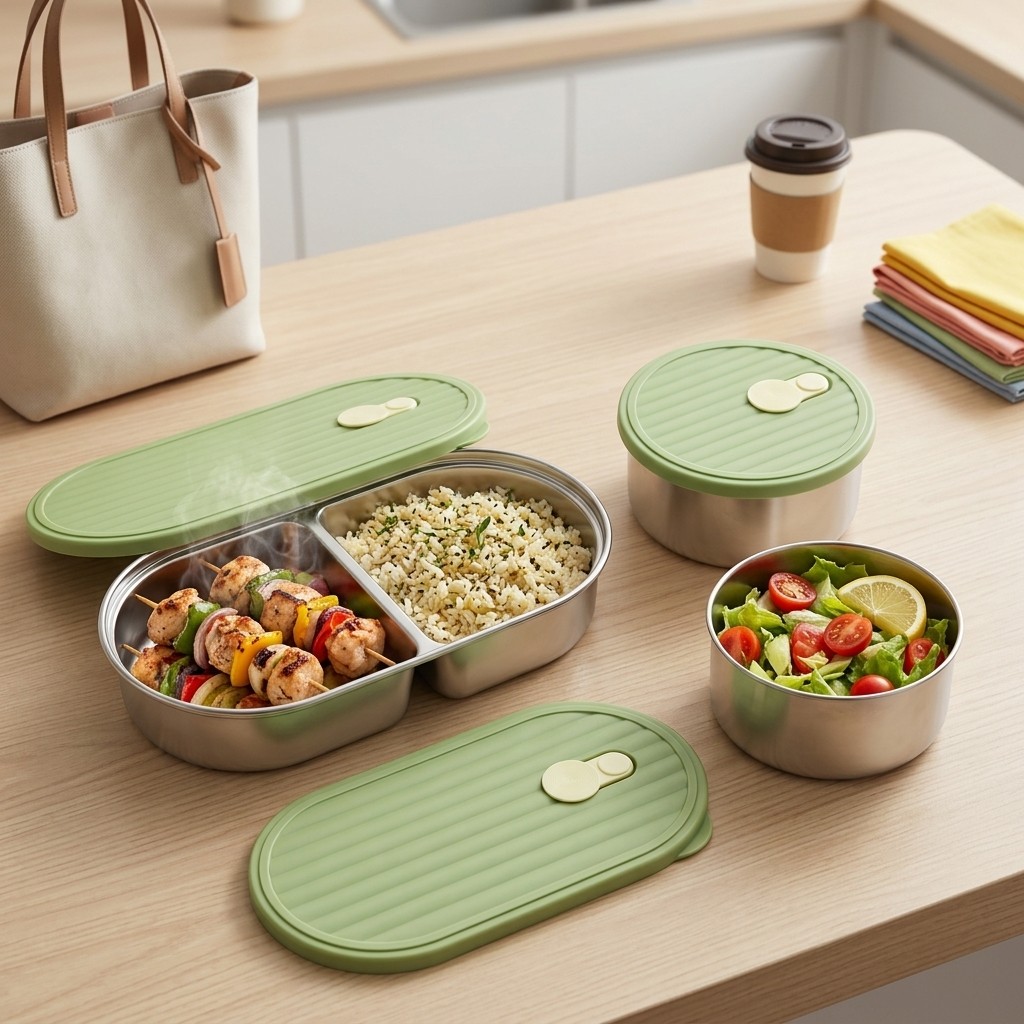 Microwavable 304 Stainless Ste - Meal Prep Kinder recension och pris