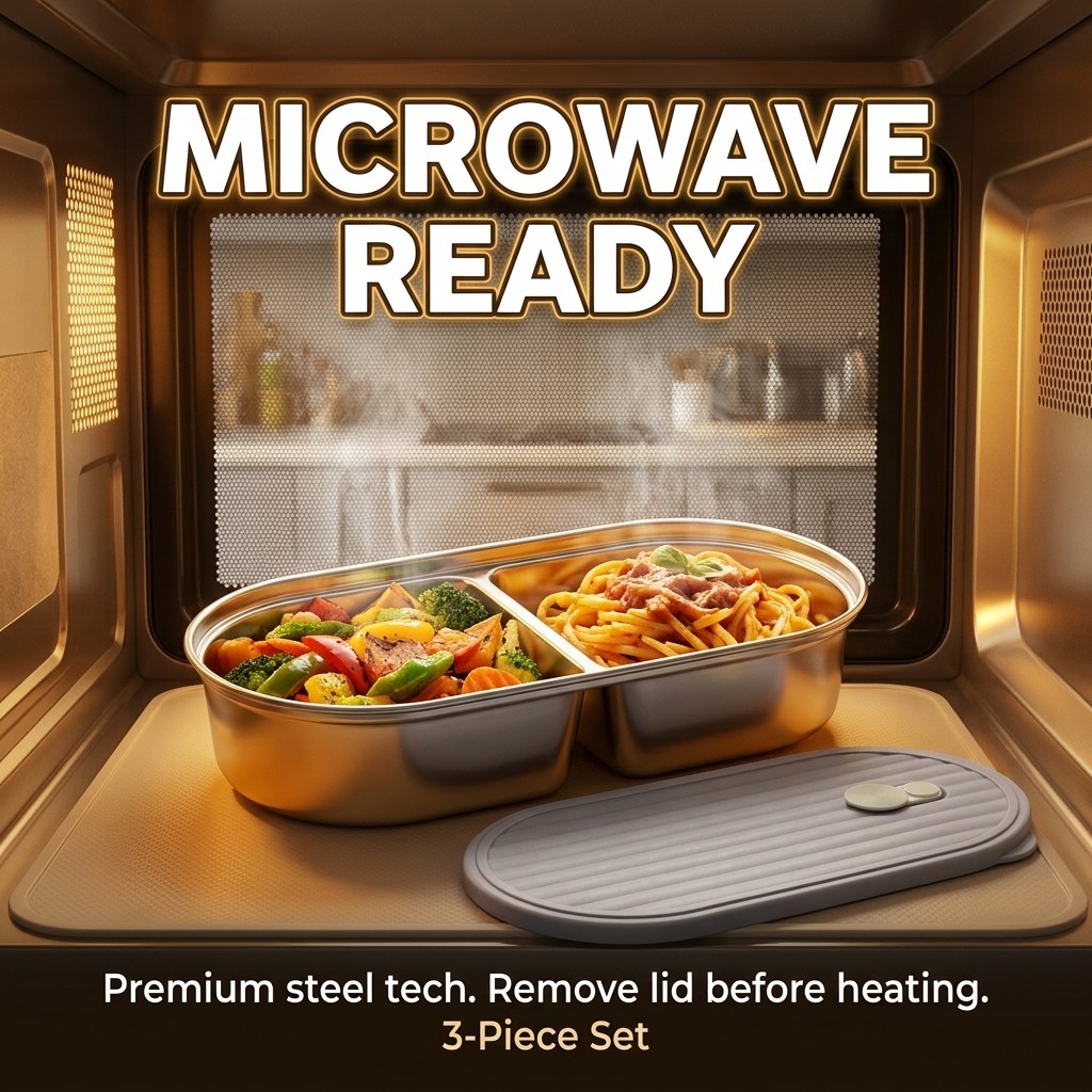 Microwavable 304 Stainless Ste - Meal Prep Kinder recension och pris