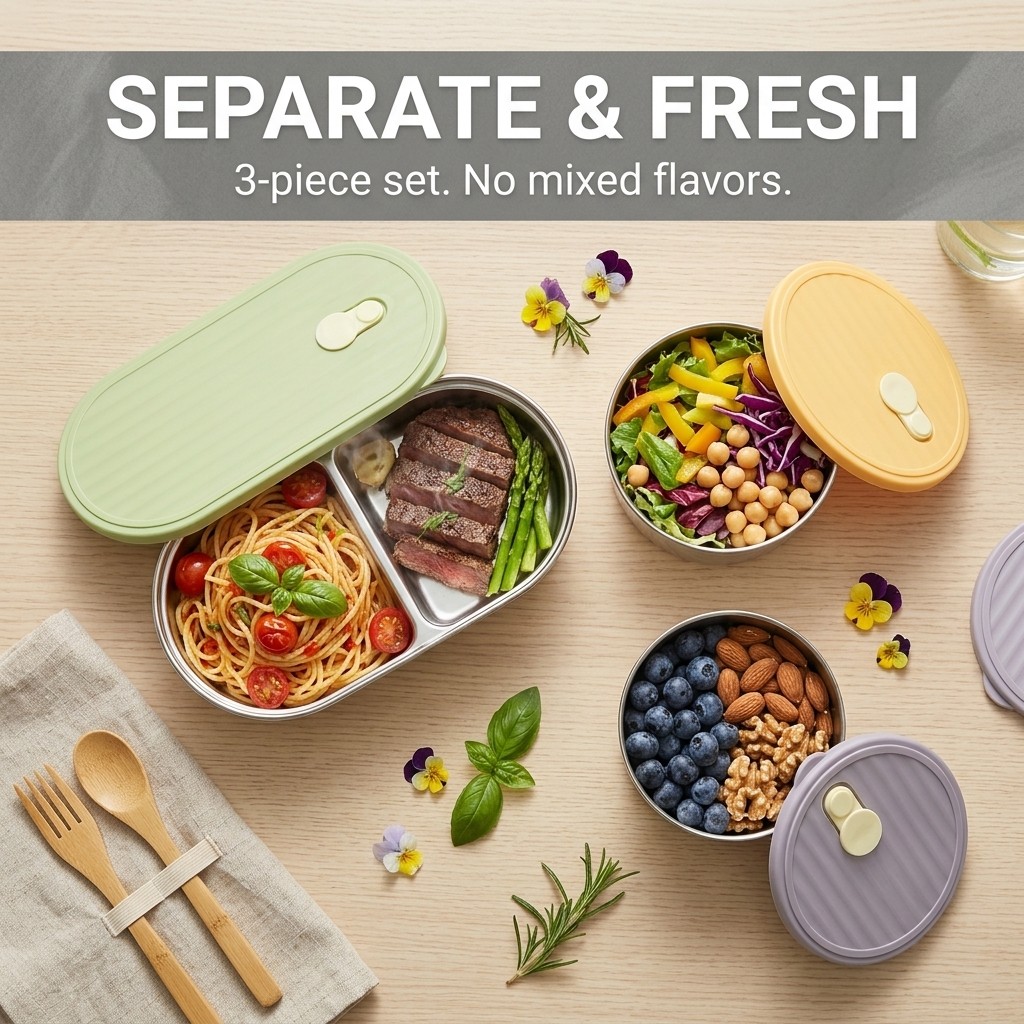 Microwavable 304 Stainless Ste - Meal Prep Kinder recension och pris