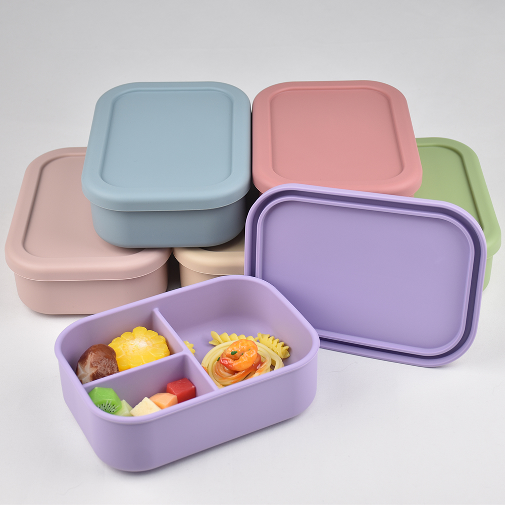 3-Compartment Food Grade Silic - Meal Prep Kinder recension och pris