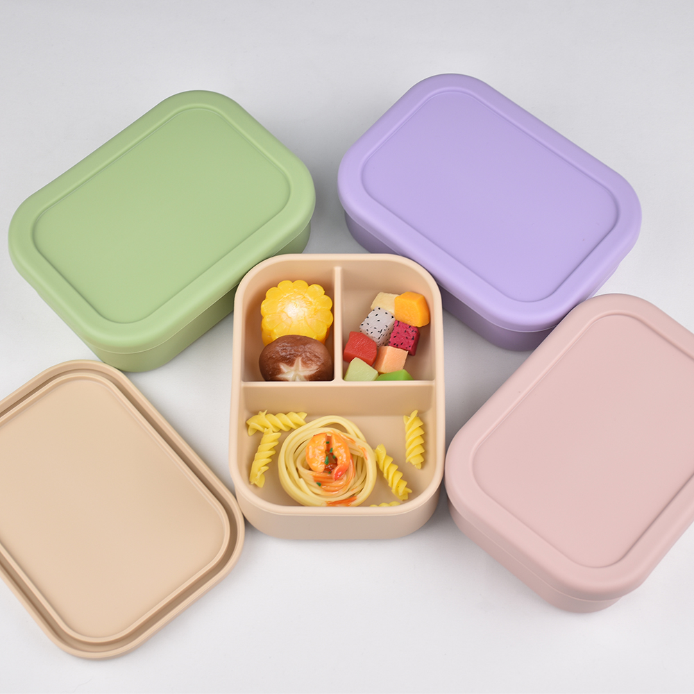 3-Compartment Food Grade Silic - Meal Prep Kinder recension och pris