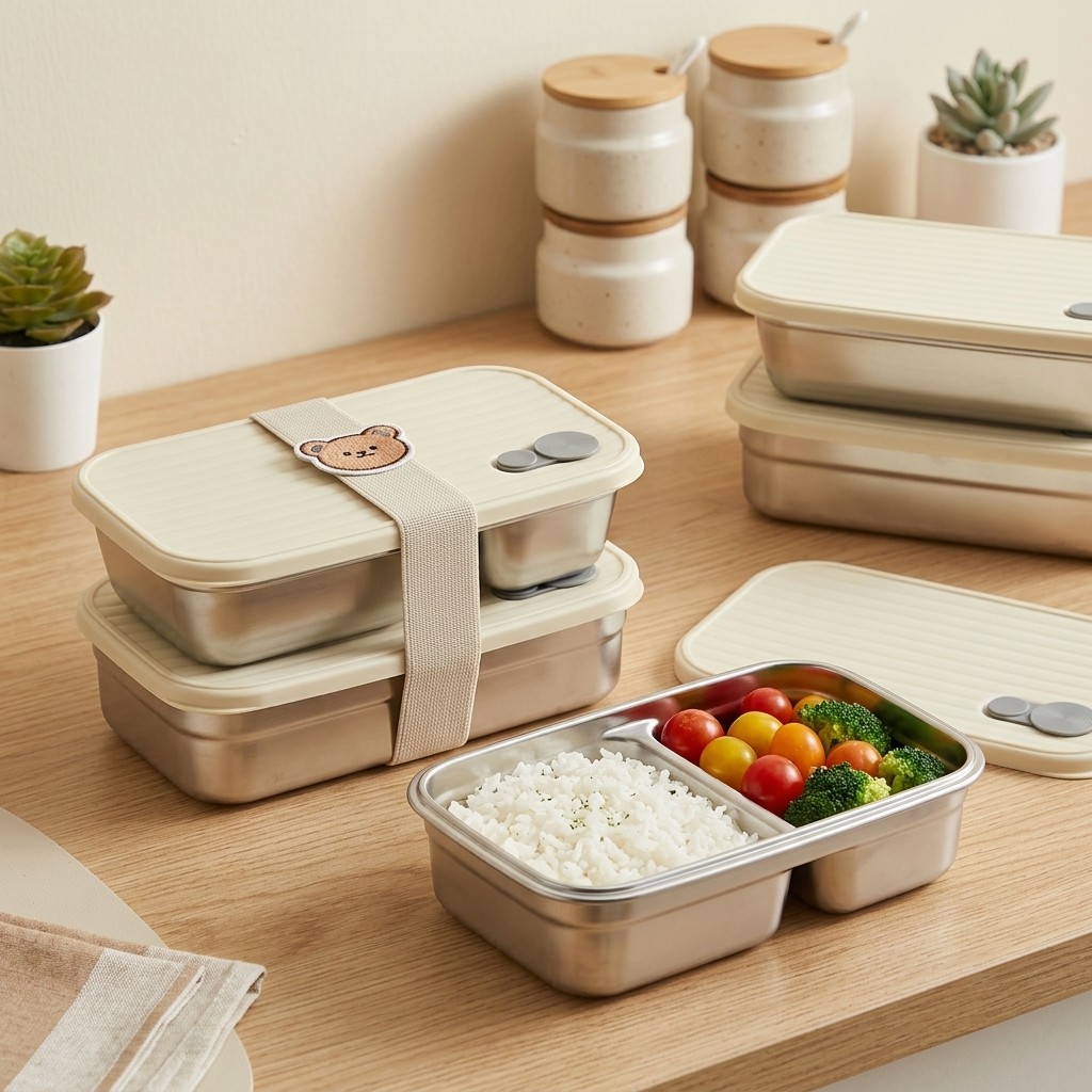 Stainless Steel Bento Box Meta - Meal Prep Kinder recension och pris