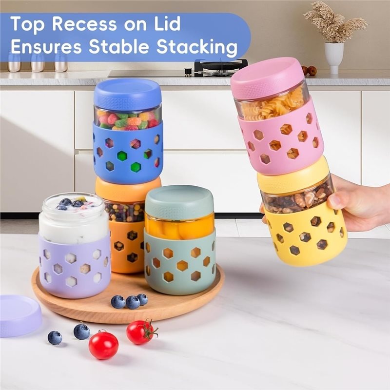ABUI-Glass Jars With Airtight  - Meal Prep Oatmeal recension och pris