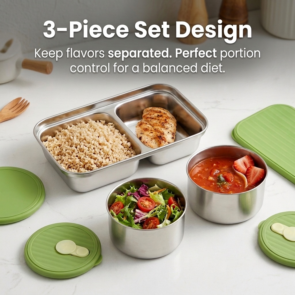 Microwave Safe 304 Stainless S - Meal Prep Kinder recension och pris