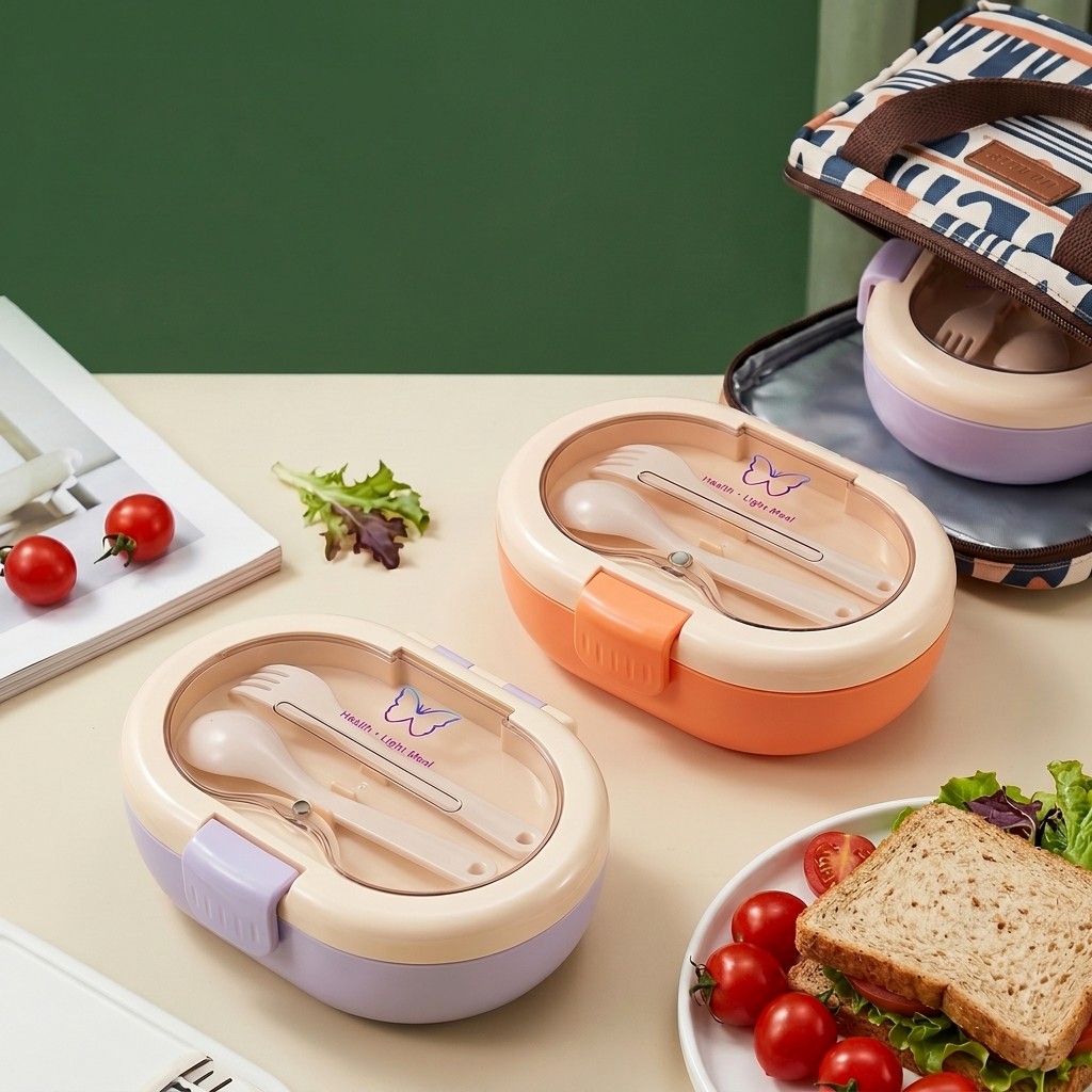 Portable Plastic Bento Lunch B - Meal Prep Kinder recension och pris