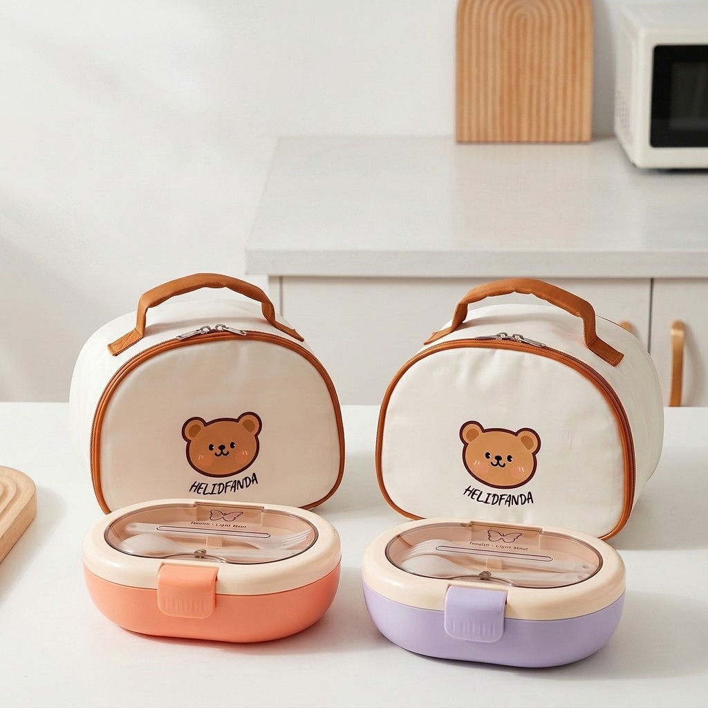 Portable Plastic Bento Lunch B - Meal Prep Kinder recension och pris