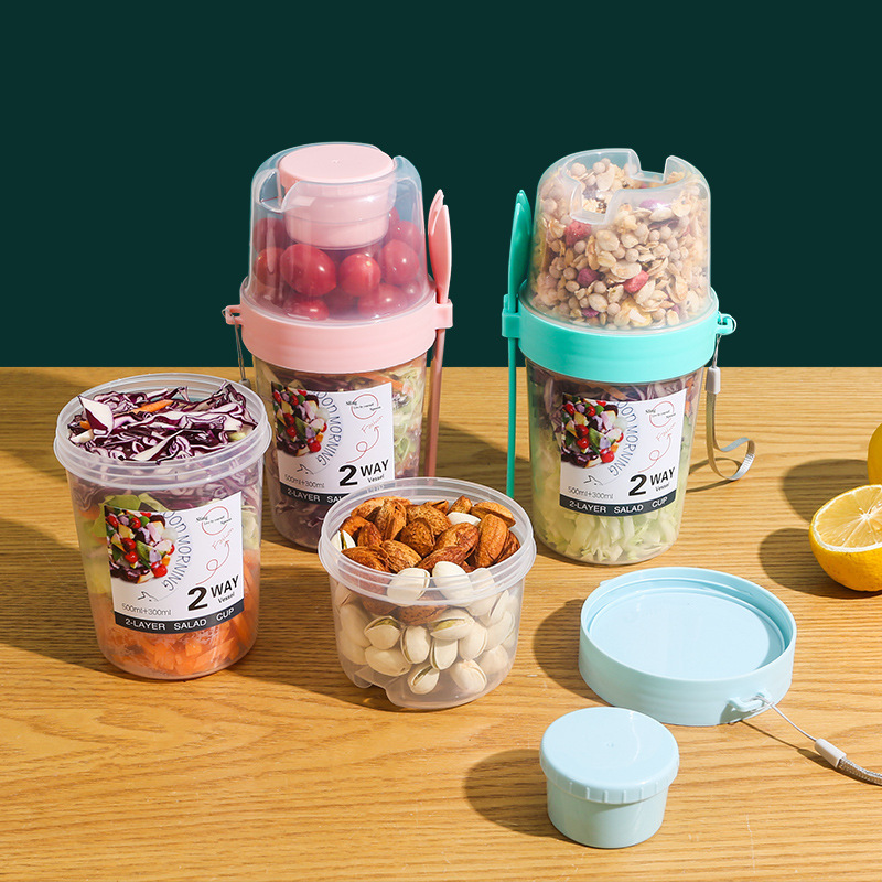 Salad Oatmeal Cup 500ml+300ml  - Meal Prep Oatmeal recension och pris