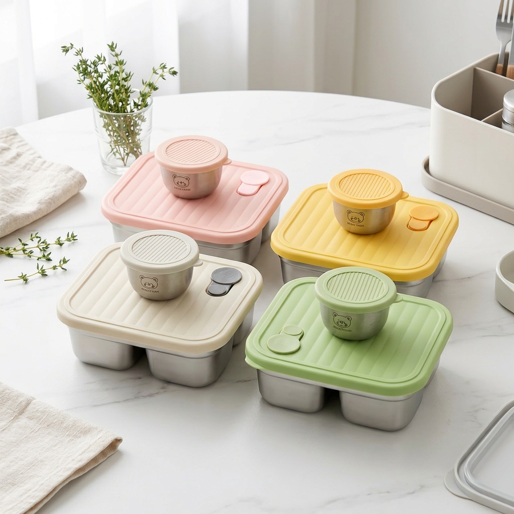 304 Stainless Steel Bento Lunc - Meal Prep Kinder recension och pris