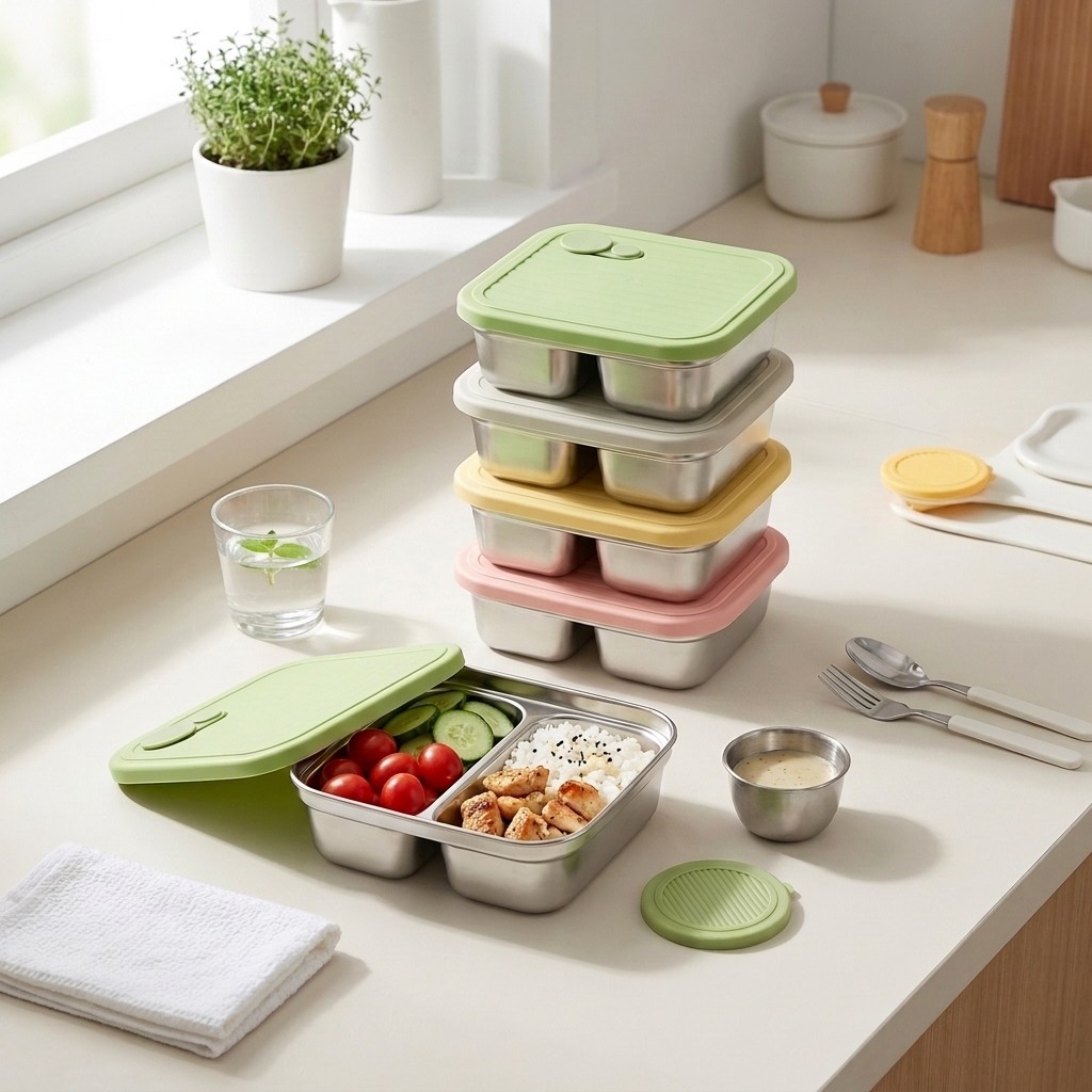 304 Stainless Steel Bento Lunc - Meal Prep Kinder recension och pris