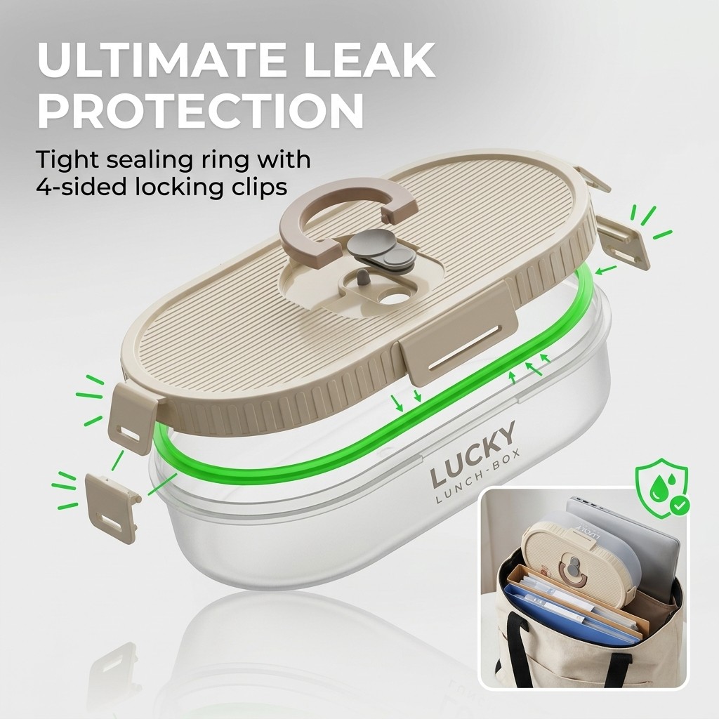 Portable Bento Lunch Box Set L - Meal Prep Kinder recension och pris