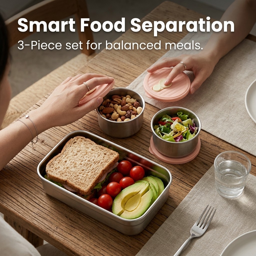 Bento Lunch Box Set Microwave  - Meal Prep Kinder recension och pris