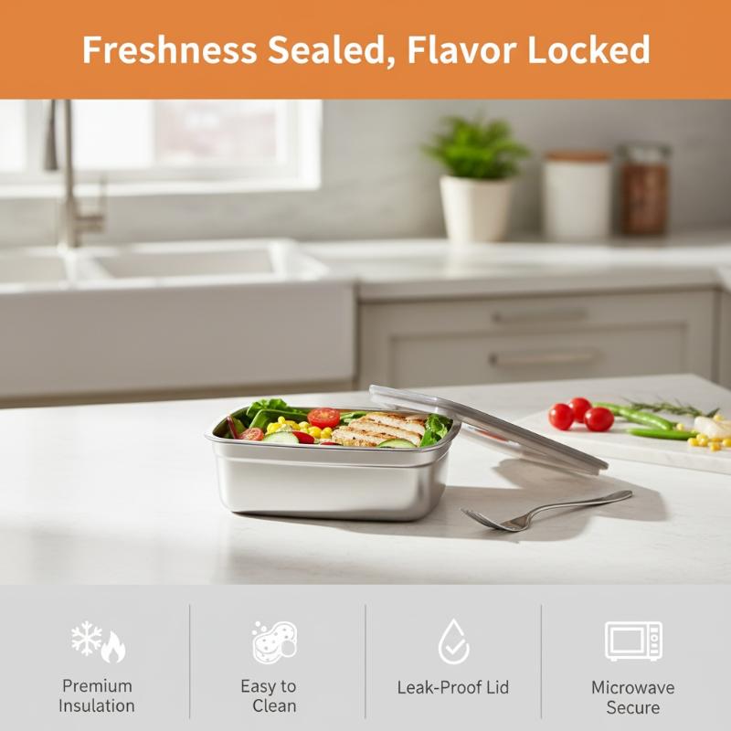 Stainless Steel Camping Lunch  - Meal Prep Freezer recension och pris
