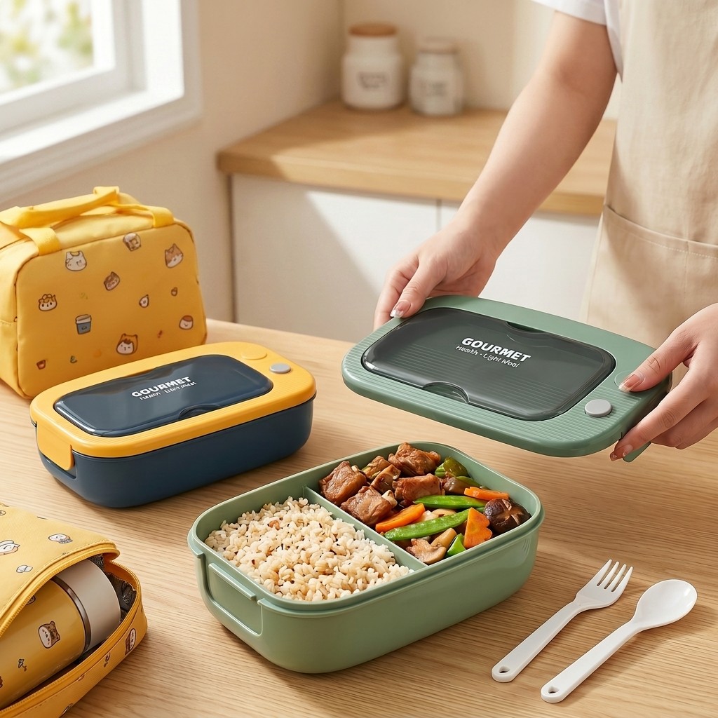 Microwavable Plastic Bento Box - Meal Prep Kinder recension och pris