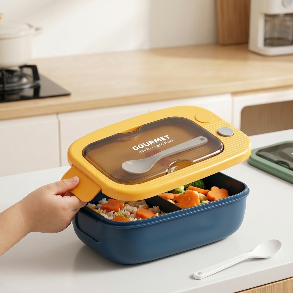 Microwavable Plastic Bento Box - Meal Prep Kinder recension och pris
