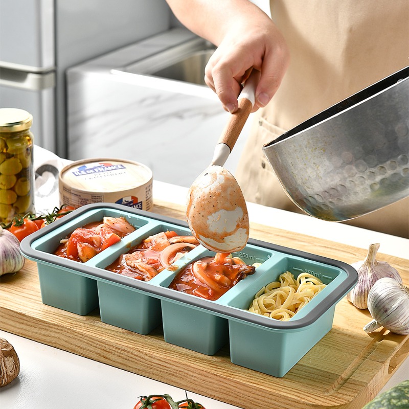 1pc Silicone Food Freezer Tray - Meal Prep Oatmeal recension och pris