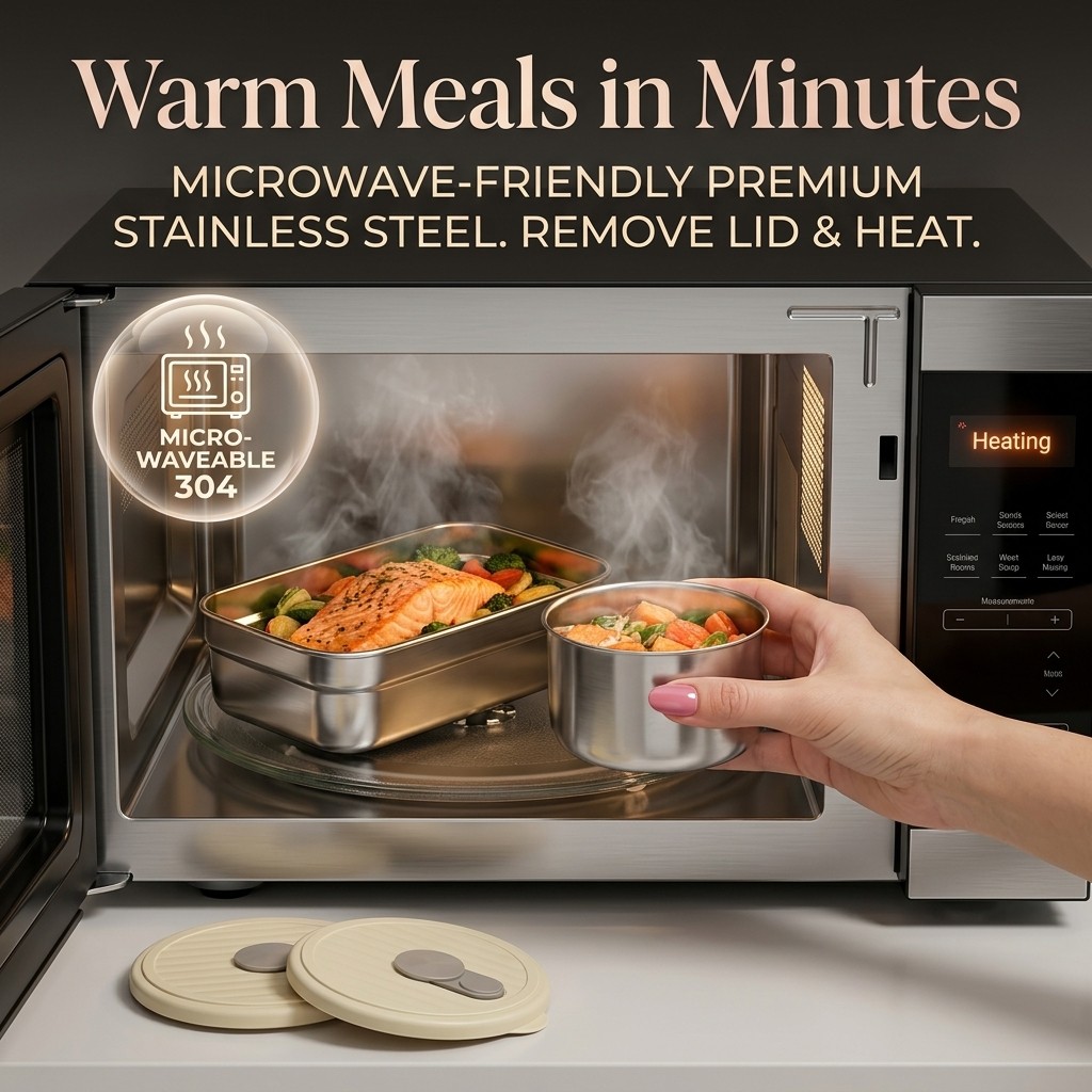 Microwave Safe 304 Stainless S - Meal Prep Kinder recension och pris