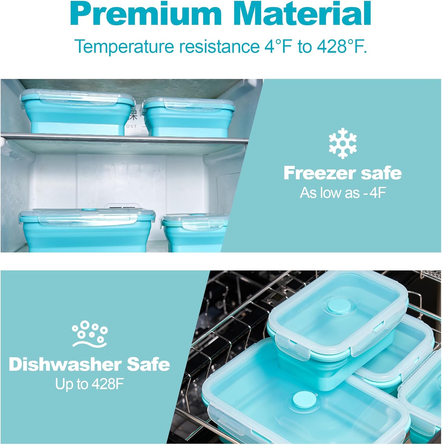 Collapsible Food Storage Conta - Meal Prep Oatmeal recension och pris