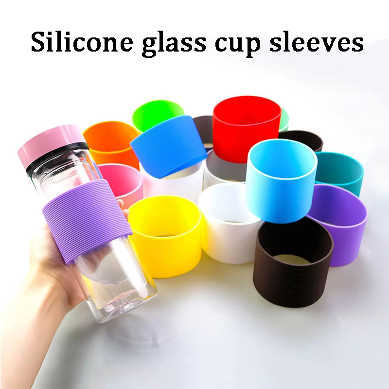 7cm Silicone Cup Sleeve Set Gl - Glass Container Set recension och pris