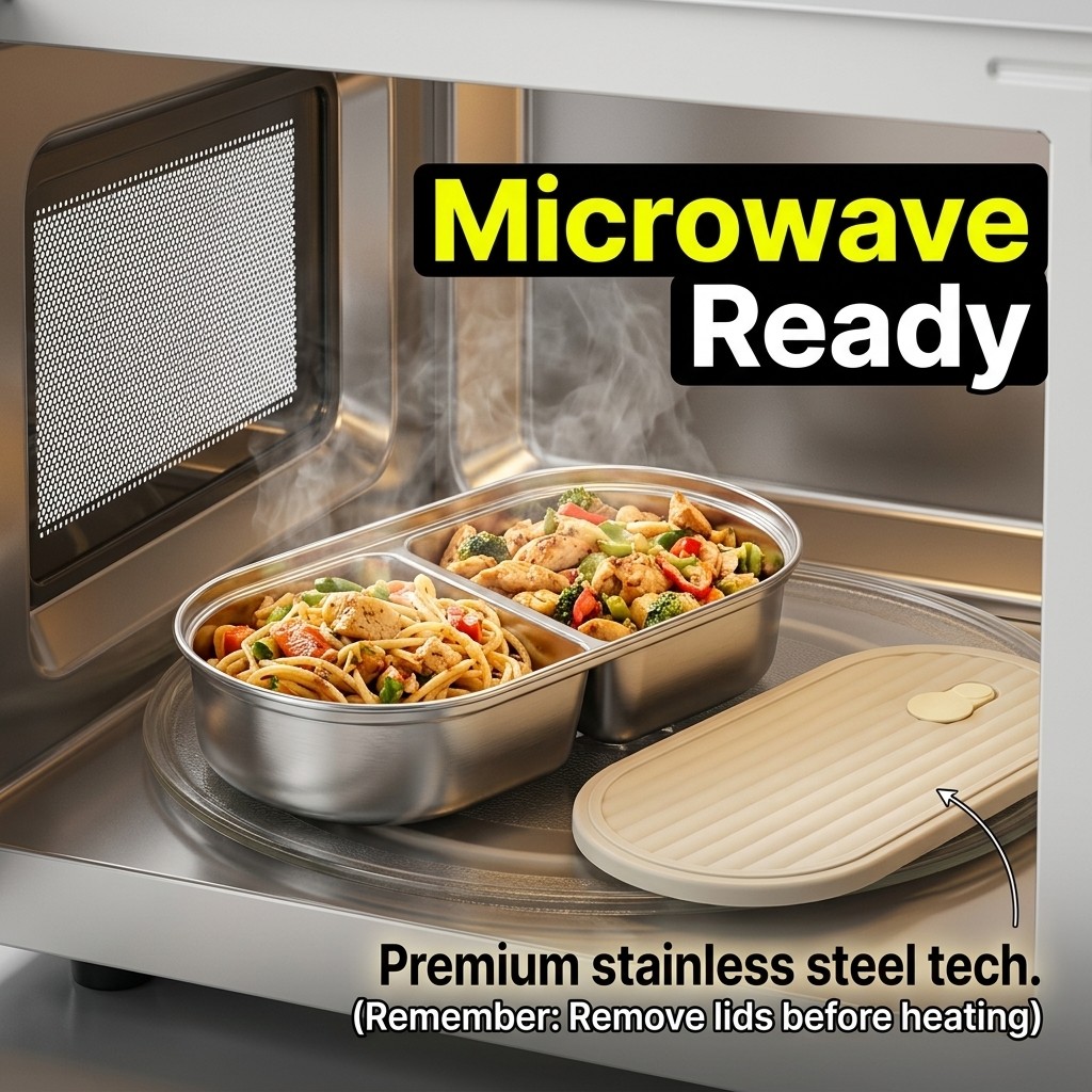 Microwave Safe 304 Stainless S - Meal Prep Kinder recension och pris