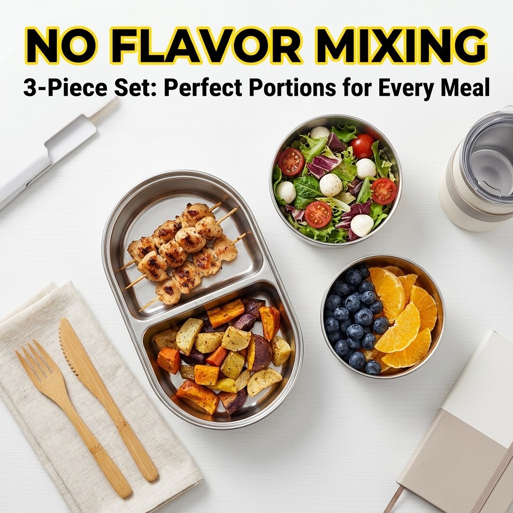 Microwave Safe 304 Stainless S - Meal Prep Kinder recension och pris