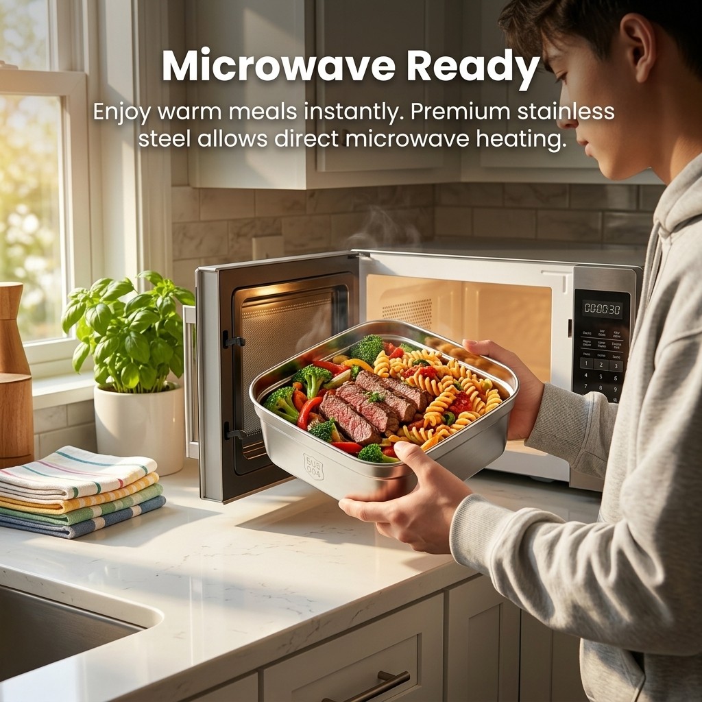 Microwavable 304 Stainless Ste - Meal Prep Kinder recension och pris