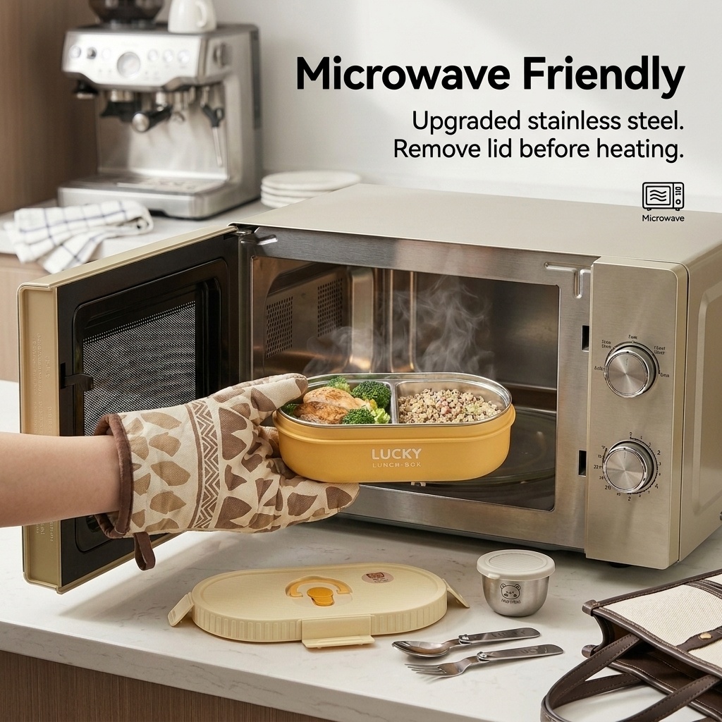 Microwave Safe 304 Stainless S - Meal Prep Kinder recension och pris