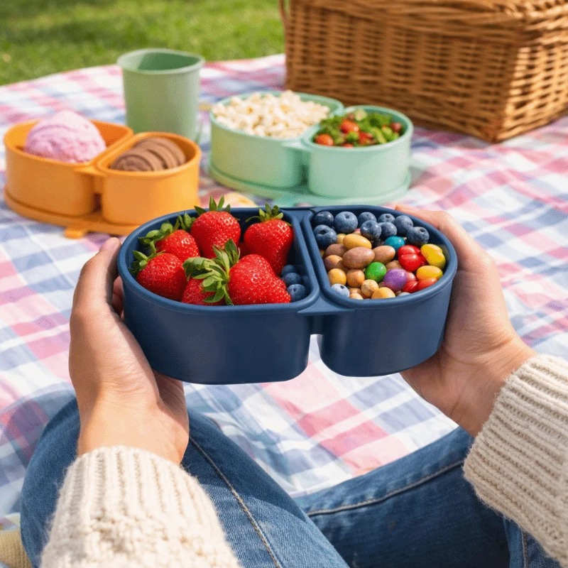 Food Grade Silicone Lunch Box  - Meal Prep Oatmeal recension och pris