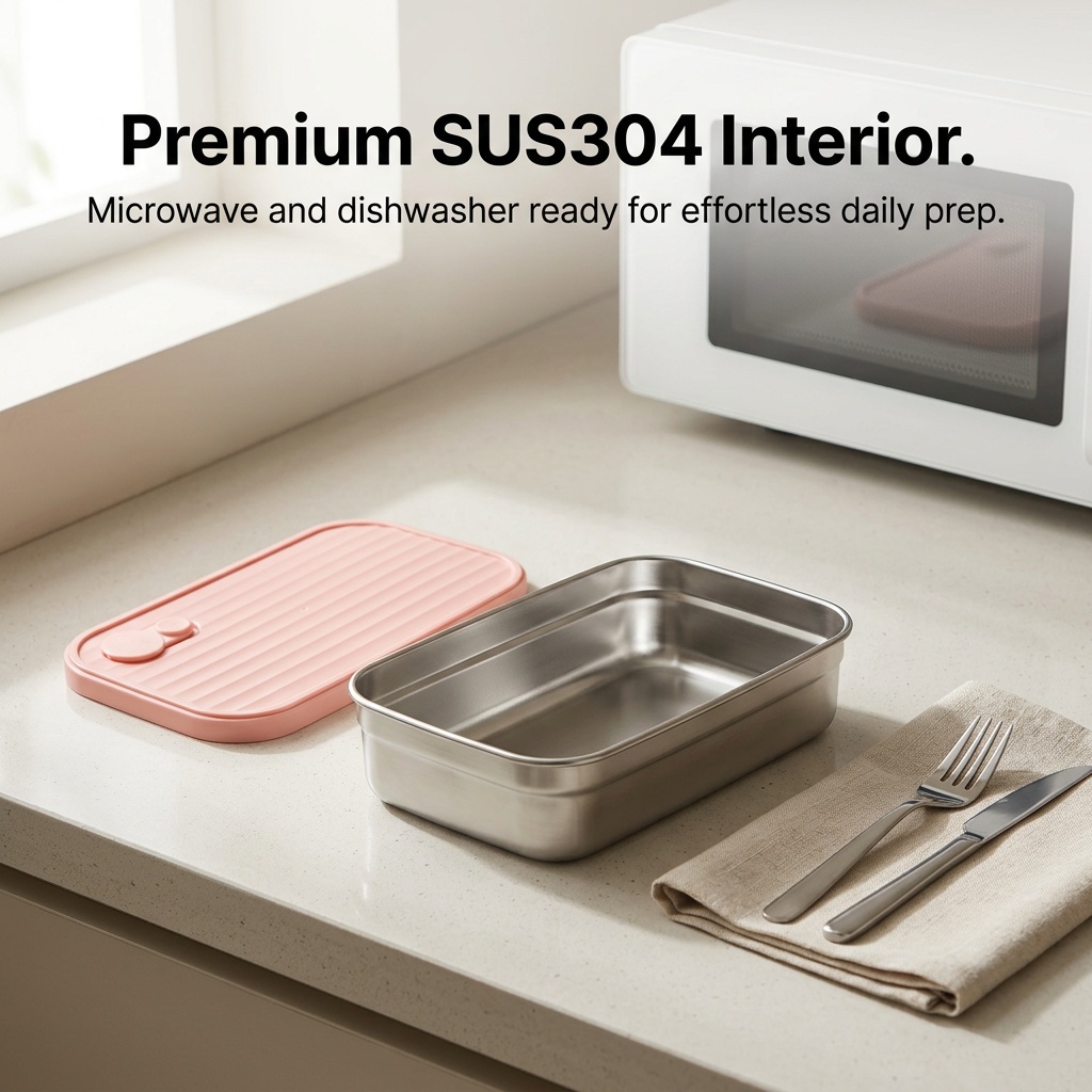 304 Stainless Steel Bento Lunc - Meal Prep Kinder recension och pris