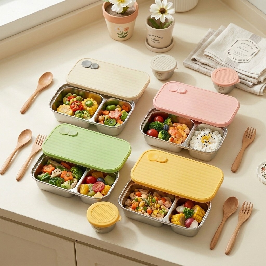 304 Stainless Steel Bento Box  - Meal Prep Kinder recension och pris