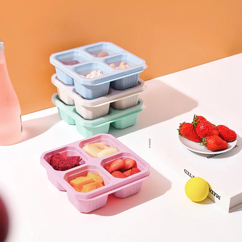 4 Grid Snack Box for Kids and  - Meal Prep Kinder recension och pris